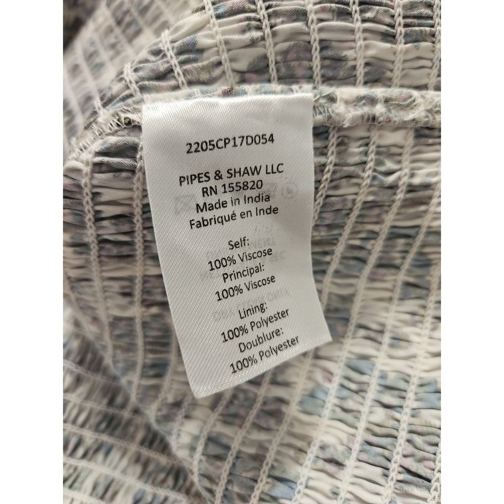 Veronica Beard Saera Floral Print Smocked Chiffon Minidress Sz 6 - Picture 11 of 13